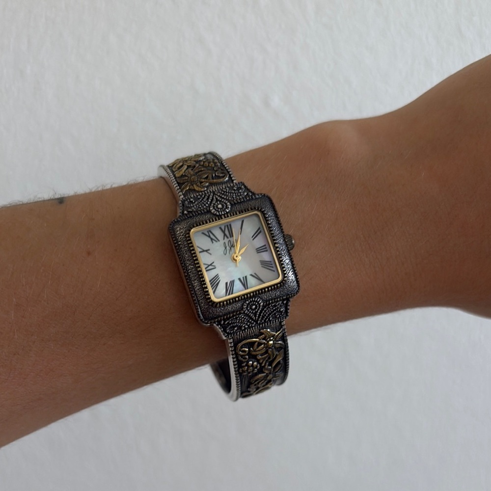 Vintage Style Silver and Gold Watch